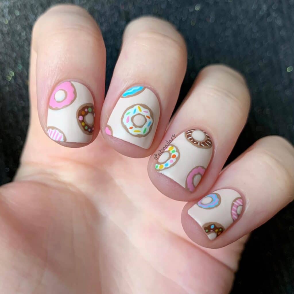 Gingerbread Nail Design