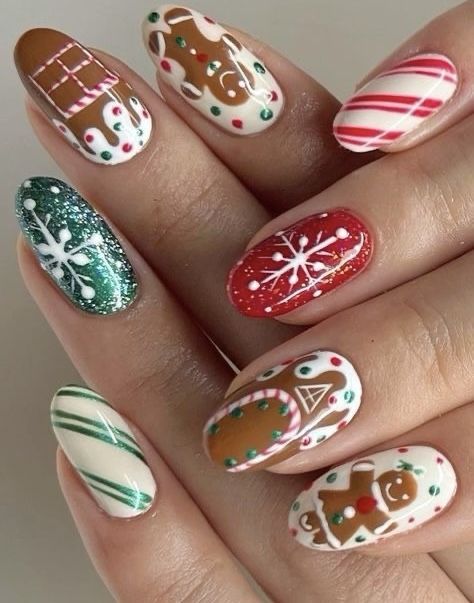 Gingerbread Nails