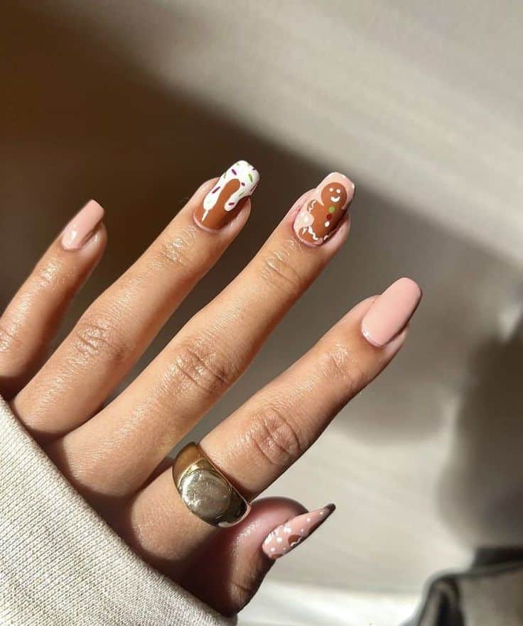 Gingerbread Nails